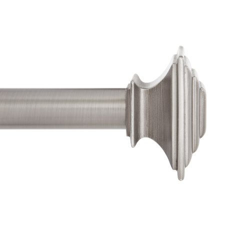 Kenney Mfg Kenney Mission 1" Premium Decorative Window Curtain Rod, 48-86", Pewter KN85246